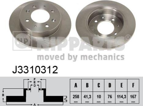 Nipparts J3310312 - Тормозной диск autospares.lv