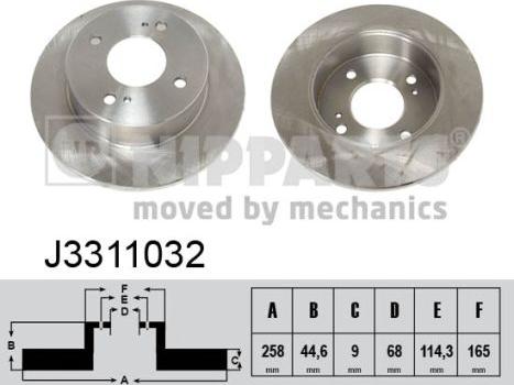 Nipparts J3311032 - Тормозной диск autospares.lv