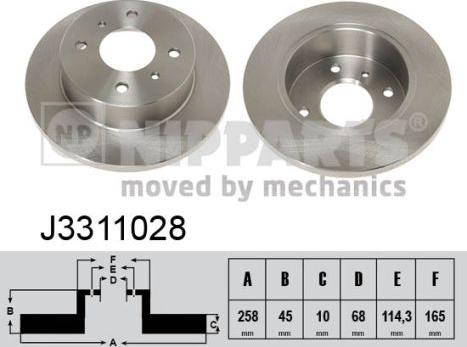 Nipparts J3311028 - Тормозной диск autospares.lv