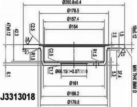 Nipparts J3313018 - Тормозной диск autospares.lv