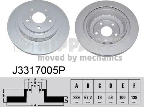 Nipparts J3317005P - Тормозной диск autospares.lv