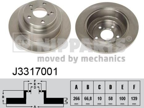 Nipparts J3317001 - Тормозной диск autospares.lv