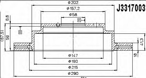 Nipparts J3317003 - Тормозной диск autospares.lv