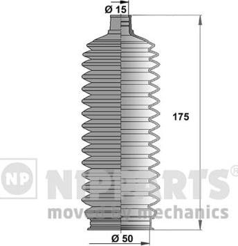 Nipparts J2846008 - Комплект пыльника, рулевое управление autospares.lv