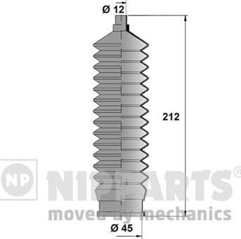 Nipparts J2840901 - Комплект пыльника, рулевое управление autospares.lv