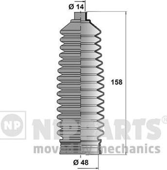 Nipparts J2840302 - Комплект пыльника, рулевое управление autospares.lv