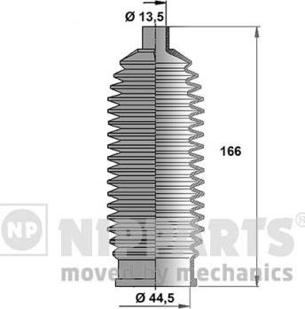 Nipparts J2841014 - Комплект пыльника, рулевое управление autospares.lv