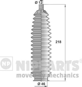 Nipparts J2841016 - Комплект пыльника, рулевое управление autospares.lv