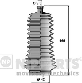 Nipparts J2841012 - Комплект пыльника, рулевое управление autospares.lv