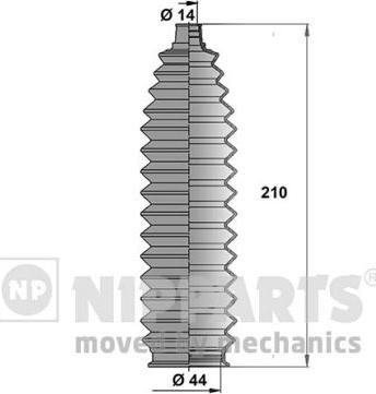 Nipparts J2842011 - Комплект пыльника, рулевое управление autospares.lv