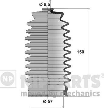 Nipparts J2842000 - Комплект пыльника, рулевое управление autospares.lv