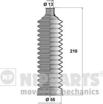 Nipparts J2842003 - Комплект пыльника, рулевое управление autospares.lv