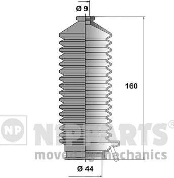 Nipparts J2842007 - Комплект пыльника, рулевое управление autospares.lv