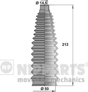 Nipparts J2842021 - Комплект пыльника, рулевое управление autospares.lv