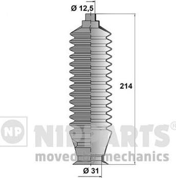 Nipparts J2851003 - Комплект пыльника, рулевое управление autospares.lv