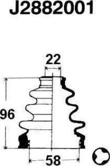 Nipparts J2882001 - Пыльник, приводной вал autospares.lv