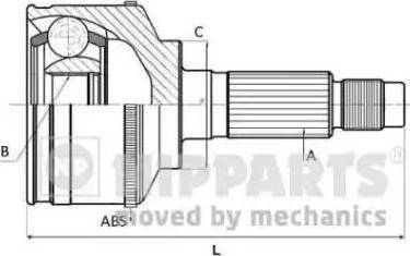 Euro Driveline MI230A - Приводной вал autospares.lv