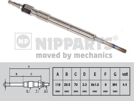 Nipparts N5715018 - Свеча накаливания autospares.lv