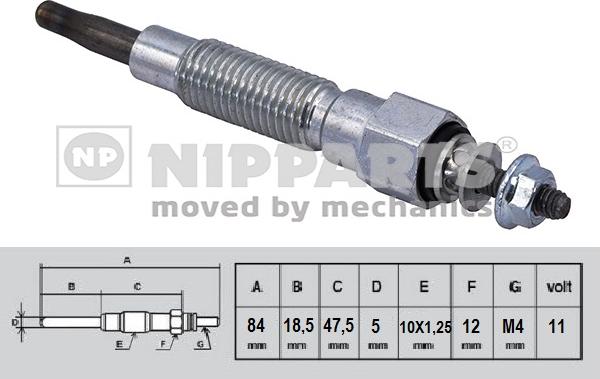 Nipparts N5715024 - Свеча накаливания autospares.lv