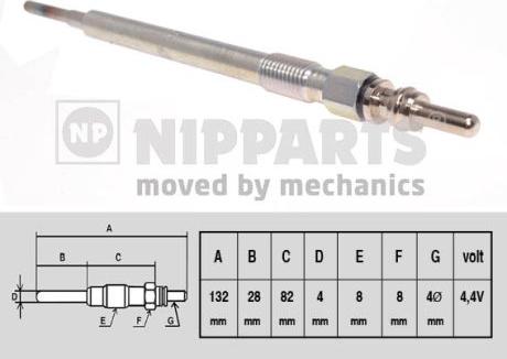 Nipparts N5710504 - Свеча накаливания autospares.lv