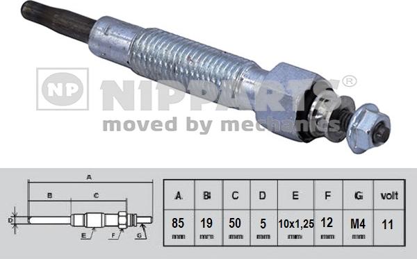 Nipparts N5711036 - Свеча накаливания autospares.lv