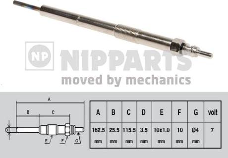 Nipparts N5711033 - Свеча накаливания autospares.lv