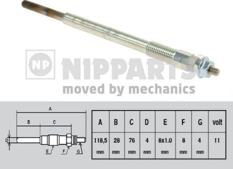 Nipparts N5713014 - Свеча накаливания autospares.lv