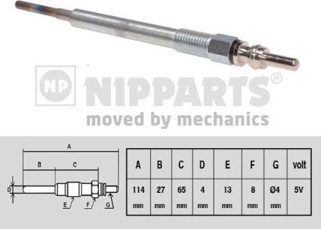 Nipparts N5713015 - Свеча накаливания autospares.lv