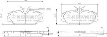 Nipparts N3600917 - Тормозные колодки, дисковые, комплект autospares.lv