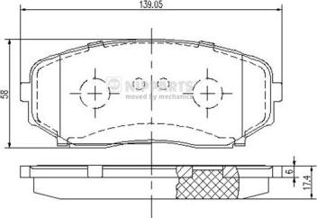 Advics AD1258 - Тормозные колодки, дисковые, комплект autospares.lv