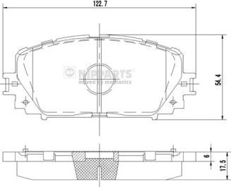 Nipparts N3602140 - Тормозные колодки, дисковые, комплект autospares.lv