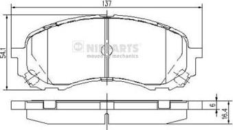 Nipparts N3607023 - Тормозные колодки, дисковые, комплект autospares.lv