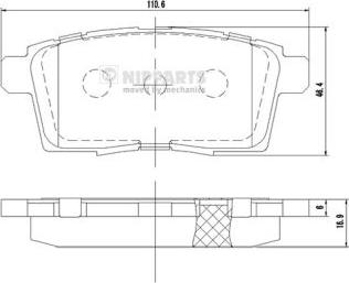 Nipparts N3613024 - Тормозные колодки, дисковые, комплект autospares.lv