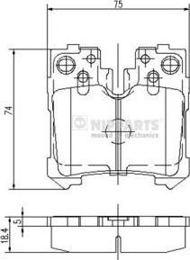 Nipparts N3612037 - Тормозные колодки, дисковые, комплект autospares.lv