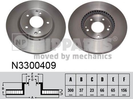 Nipparts N3300409 - Тормозной диск autospares.lv