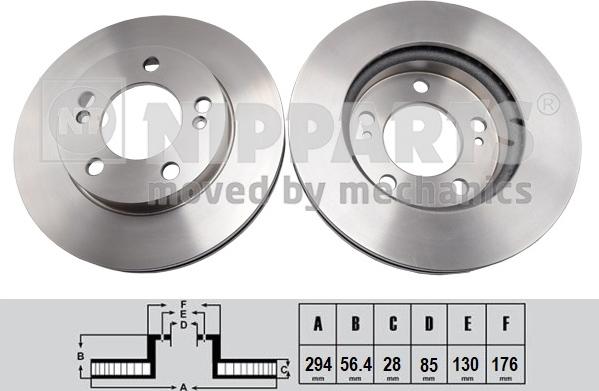 Nipparts N3300410 - Тормозной диск autospares.lv