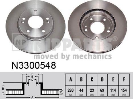 Nipparts N3300548 - Тормозной диск autospares.lv