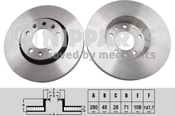 Nipparts N3302208 - Тормозной диск autospares.lv