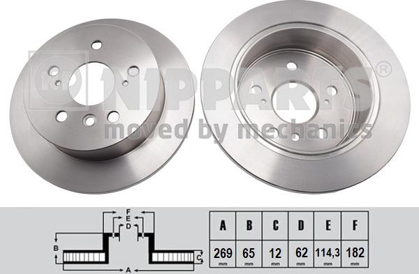 Nipparts N3312089 - Тормозной диск autospares.lv