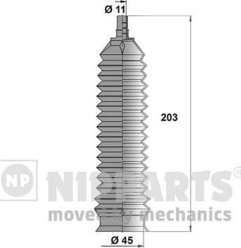 Nipparts N2840903 - Комплект пыльника, рулевое управление autospares.lv