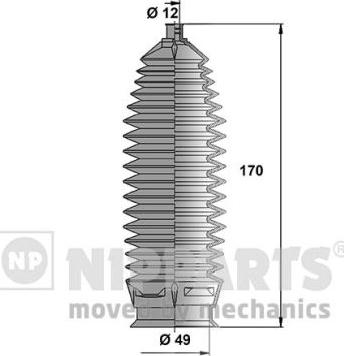 Nipparts N2840308 - Комплект пыльника, рулевое управление autospares.lv