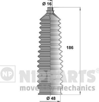 Nipparts N2840307 - Комплект пыльника, рулевое управление autospares.lv