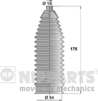 Nipparts N2840312 - Комплект пыльника, рулевое управление autospares.lv