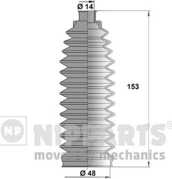 Nipparts N2841031 - Комплект пыльника, рулевое управление autospares.lv