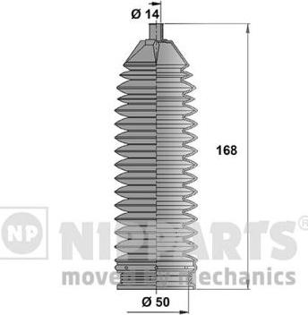 Nipparts N2841026 - Комплект пыльника, рулевое управление autospares.lv