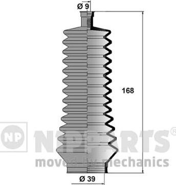 Nipparts N2841022 - Комплект пыльника, рулевое управление autospares.lv