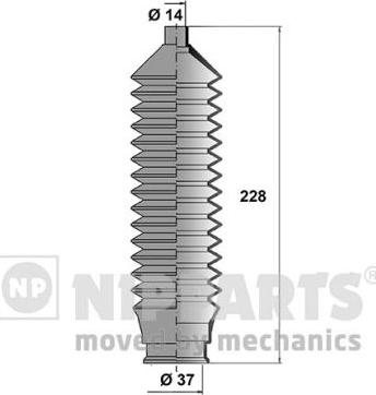 Nipparts N2843014 - Комплект пыльника, рулевое управление autospares.lv