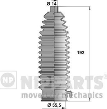 Nipparts N2843017 - Комплект пыльника, рулевое управление autospares.lv