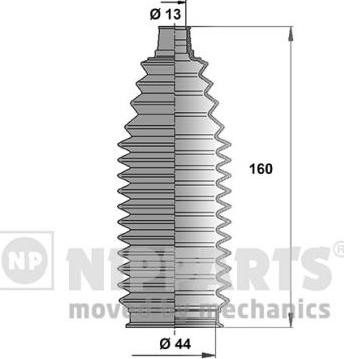 Nipparts N2842040 - Комплект пыльника, рулевое управление autospares.lv