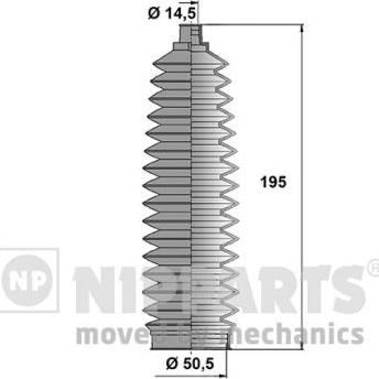 Nipparts N2842034 - Комплект пыльника, рулевое управление autospares.lv